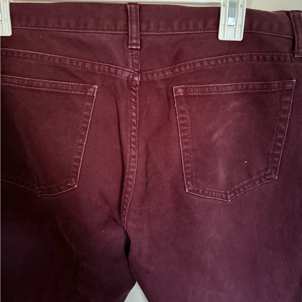 Men’s J. Crew burgundy The Driggs Corduroy Straight Leg Slim Fit Pants Sz 32x32